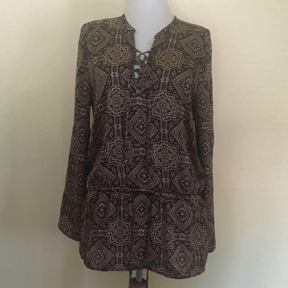 Michael Kors BOHO drawstring waist top
